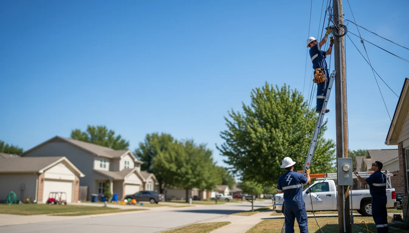 Residential electrician providing installation services in Cloverdale, OH